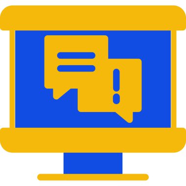 Bilgisayar. Web simgesi basit illüstrasyon