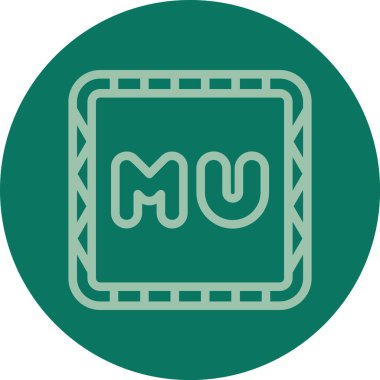 Yeşil ve beyaz bir ikonun vektör illüstrasyonu