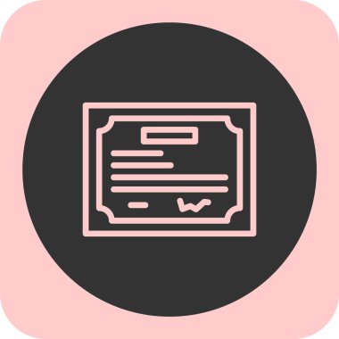 belge simgesi, vektör çizimi