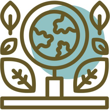 Dünya. Web simgesi vektör illüstrasyonu