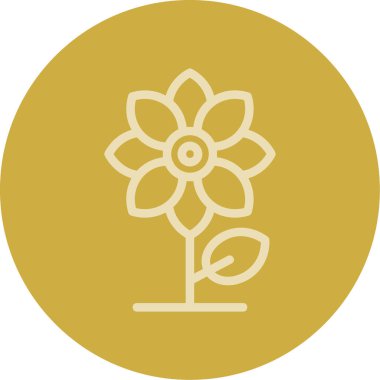 vektör çiçek simgesi illüstrasyonu