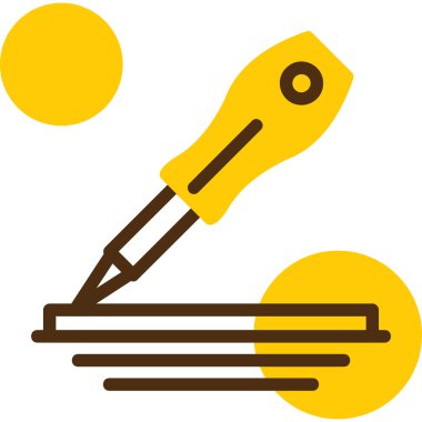 Kalem. Web simgesi basit illüstrasyon