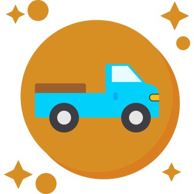 Araba simgesi, düz tasarım stili