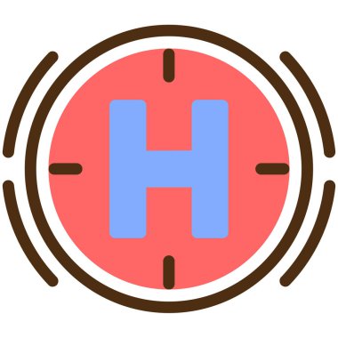 h harf logosu, basit tasarım