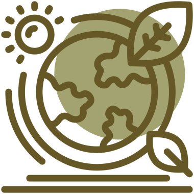 dünya ikonu, modern tasarım illüstrasyonu