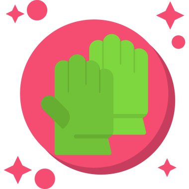 Eldiven. Web simgesi basit illüstrasyon