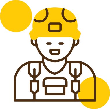 İnşaat mühendisi ikon vektör illüstrasyonu