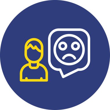 Üzgün emoji simgesinin vektör çizimi