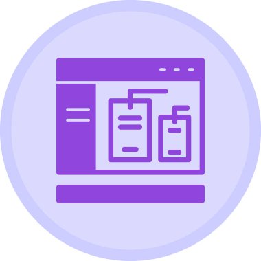 Tarayıcı web tasarım simgesi ana hat biçiminde