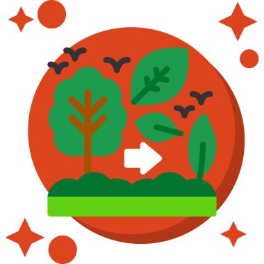 sonbahar düz vektör simgesi