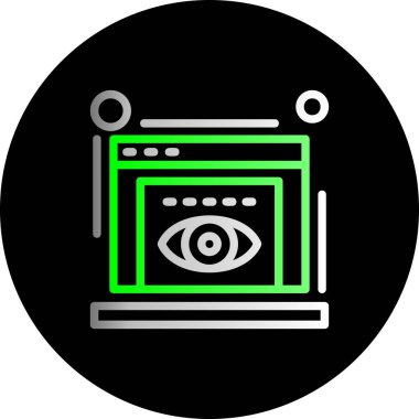 Moda düz stil izole edilmiş arkaplanda göz simgesi