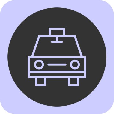 Araba simgesinin vektör illüstrasyonu