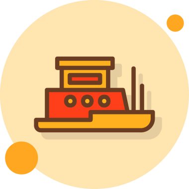 Gemi. Web simgesi basit illüstrasyon