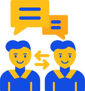 Konuş. Web simgesi basit illüstrasyon