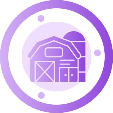 ahır modern simgesi, vektör illüstrasyonu