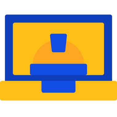 Bilgisayar. Web simgesi basit illüstrasyon