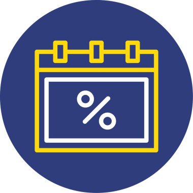 Takvim simgesinin vektör illüstrasyonu