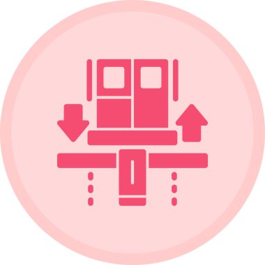 tren. Web simgesi basit illüstrasyon