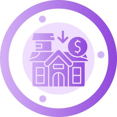 Modern ev simgesinin vektör illüstrasyonu