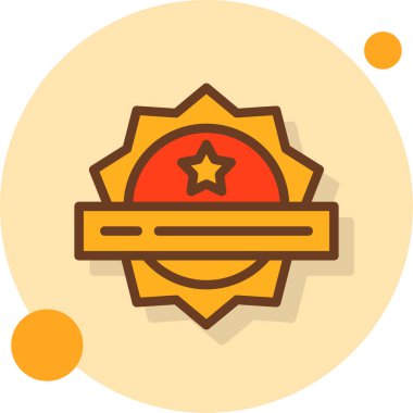 Rozet. Web simgesi basit illüstrasyon