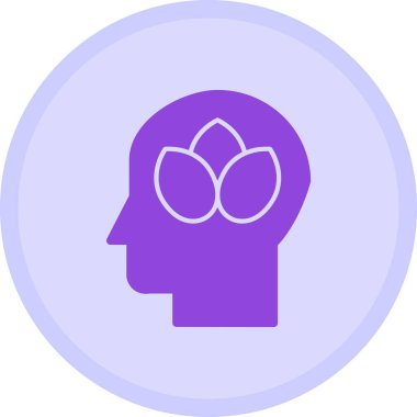 Beyin. Web simgesi basit illüstrasyon