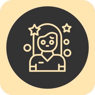 Bir yıldız simgesinin vektör illüstrasyonu