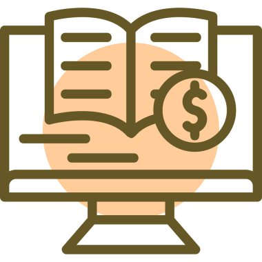 para ve iş hattı vektör simgesi.