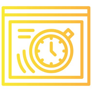 Saat simgesi vektör illüstrasyonu