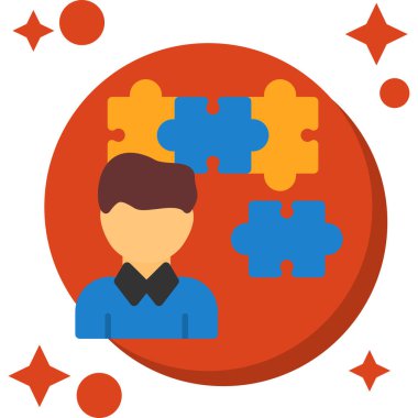 Yapboz parçalarıyla iş adamı