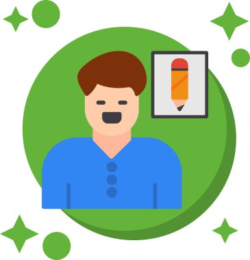 dişçi simgesi, vektör, illüstrasyon