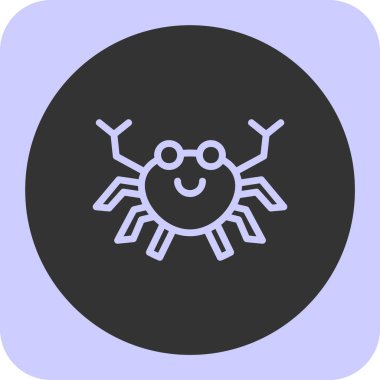 Örümcek simgesinin vektör illüstrasyonu