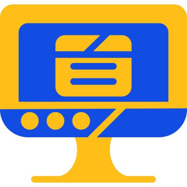 bilgisayar web simgesi, vektör illüstrasyonu