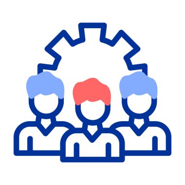 Takım çalışması ikon vektörü. Taslak iş ekibi imzası. izole edilmiş sınır sembolü çizimi