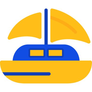 Tekne. Web simgesi basit illüstrasyon