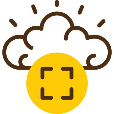 Bulut. Web simgesi basit illüstrasyon