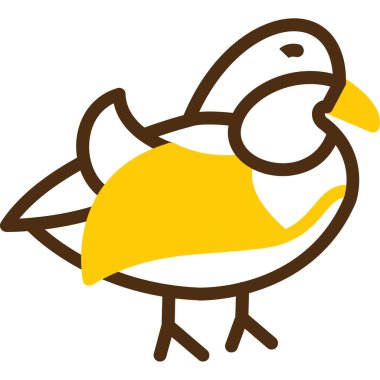 kuş ağı simgesi, basit vektör illüstrasyonu