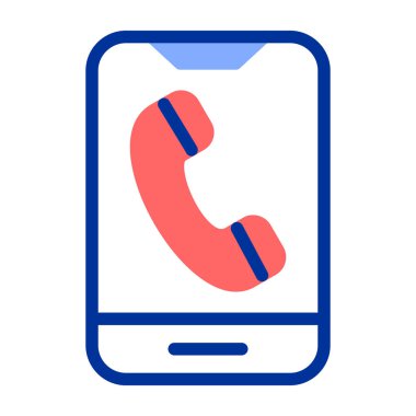 Telefonunuz var. Web simgesi basit illüstrasyon