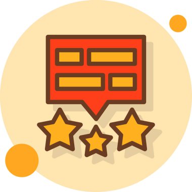 derecelendirme simgesi vektörü düz tasarım illüstrasyon