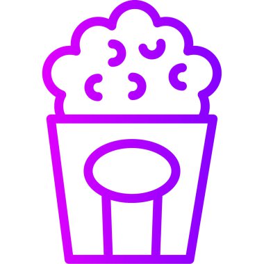 Patlamış mısır. Web simgesi basit tasarım