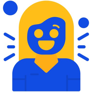 Dişi avatar. Web simgesi illüstrasyonu