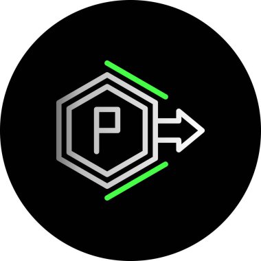 Bir b p simgesinin vektör illüstrasyonu