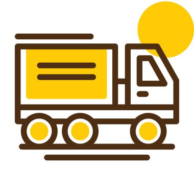 Kamyon ikonu. vektör illüstrasyonu