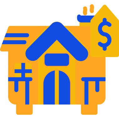 ev binası ikon vektör illüstrasyonu