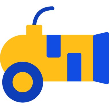 Traktör web simgesi basit illüstrasyon