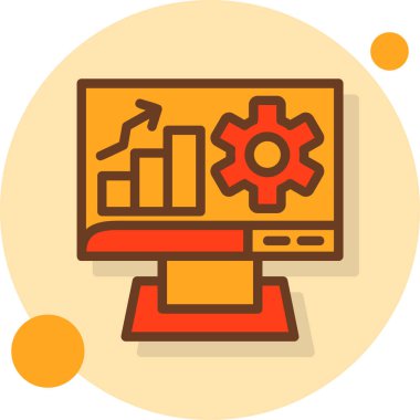 İş yönetimi. Web simgesi basit illüstrasyon