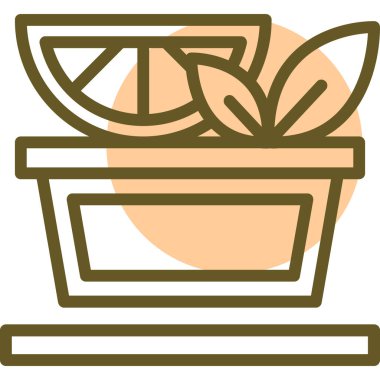 Bir saksıda bitki, illüstrasyon, beyaz arkaplanda vektör.