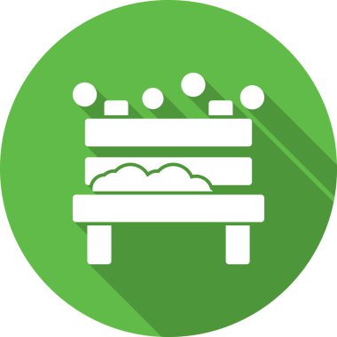 yatak vektörü simgesi modern illüstrasyon