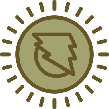 enerji ikonu vektör illüstrasyonu