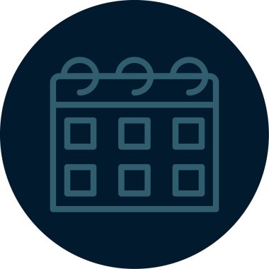 Soyut arkaplan gruplandırılmış mavi takvim simgesi izole edildi