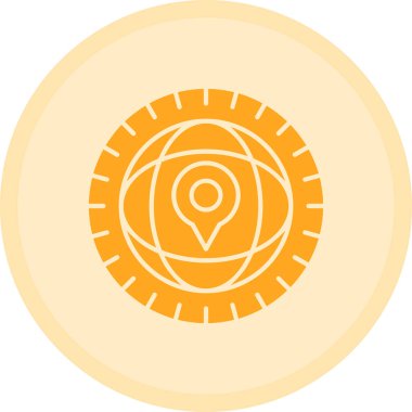 Pusula. Web simgesi basit illüstrasyon